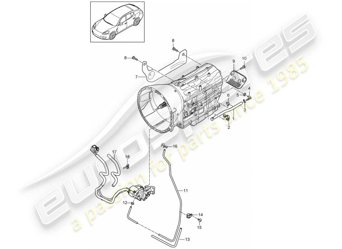 porsche 2013 (panamera 970) tiptronic parts diagram
