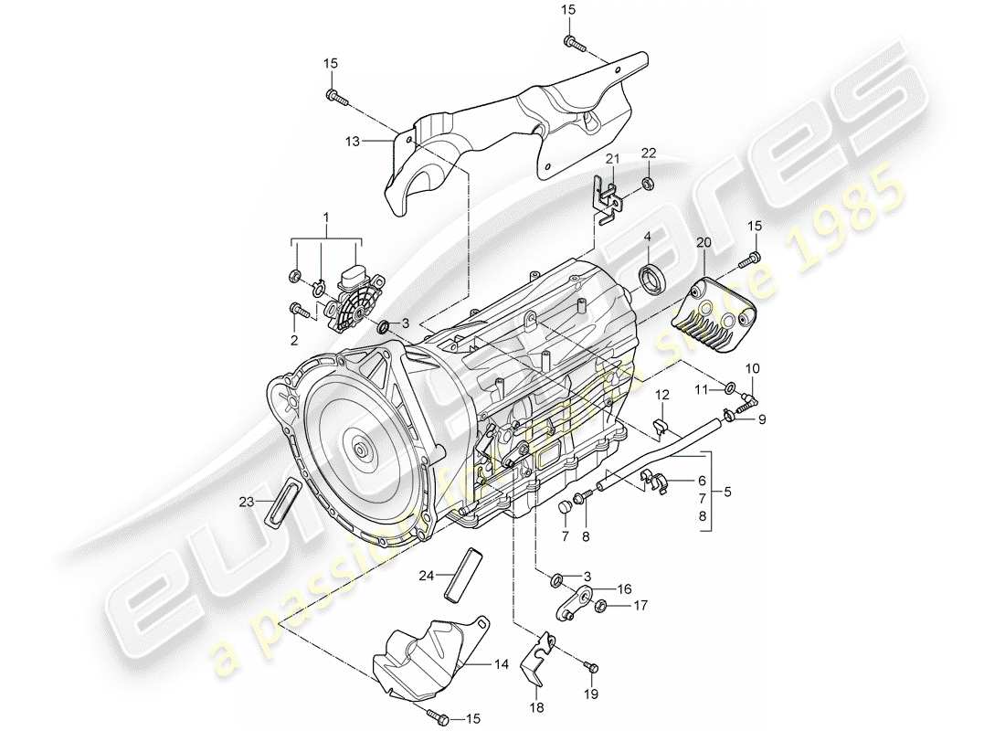 porsche 2003 (cayenne e1 9pa) tiptronic part diagram