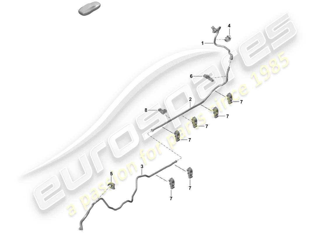 porsche 2020 (718 boxster spyder) vacuum line part diagram