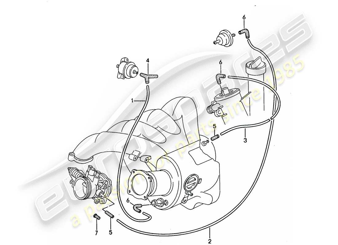 porsche 1993 (968) lh-jetronic - 4 part diagram