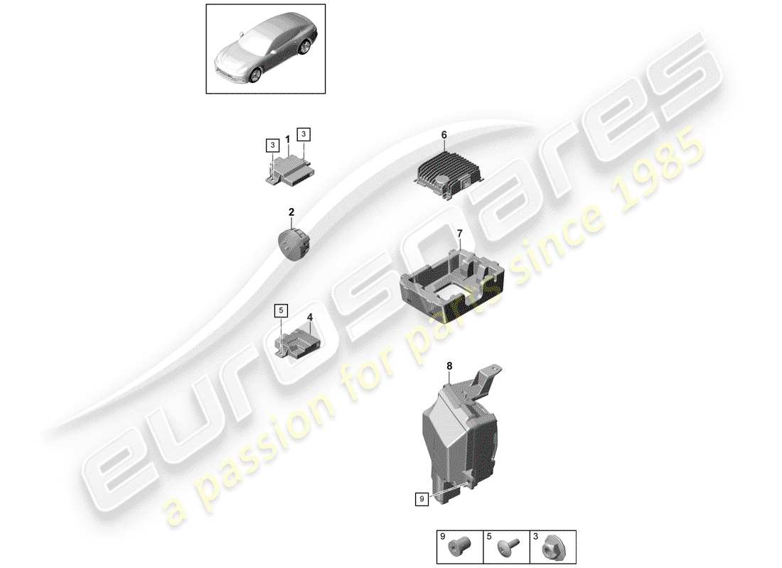 porsche 2019 (panamera 971-1) control unit for engine part diagram