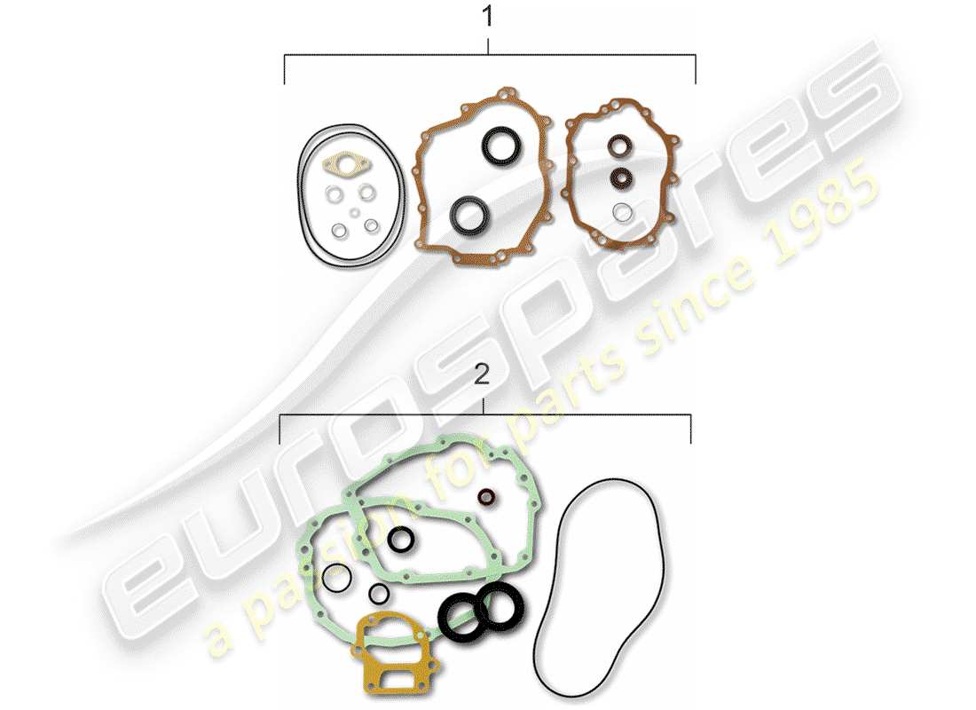 porsche 1989 (911) gasket set part diagram