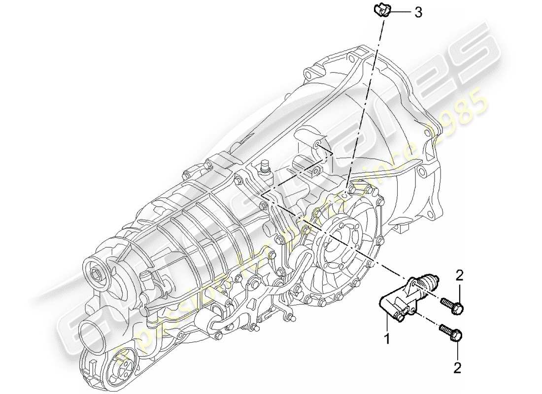 porsche 2006 (997-1) clutch release part diagram