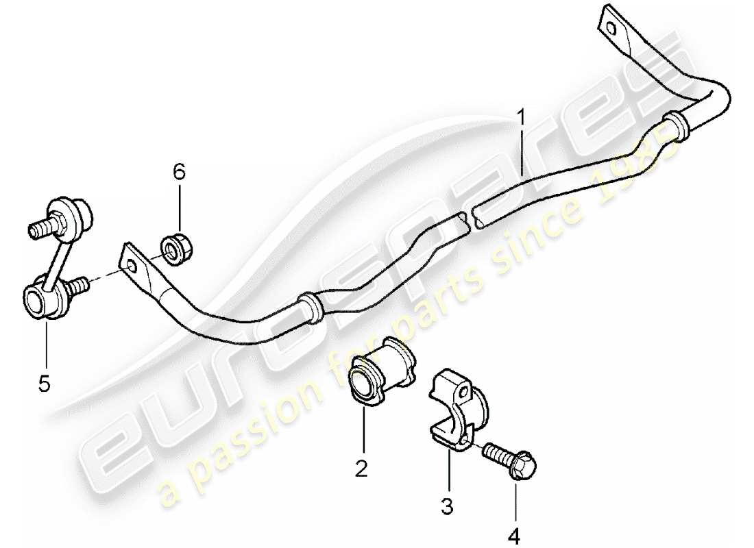 porsche 2006 (997-1) stabilizer part diagram