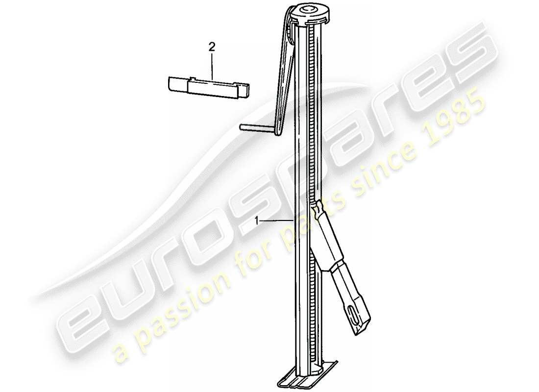 porsche 1989 (911) special model - flatnose design - jack - accessories part diagram