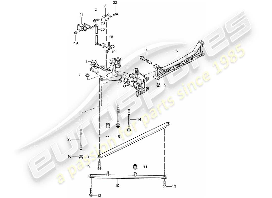 porsche 2007 (997-1 gt3) rear axle part diagram