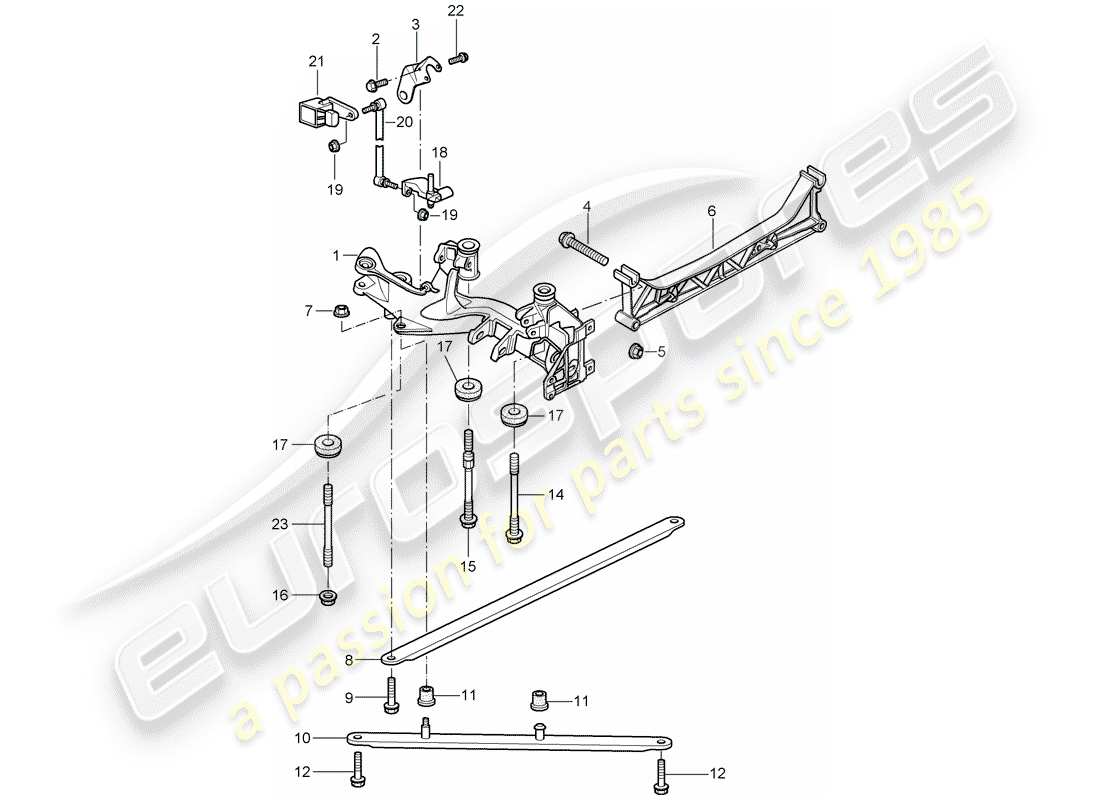 porsche 2008 (997-1 turbo / gt2) rear axle parts diagram