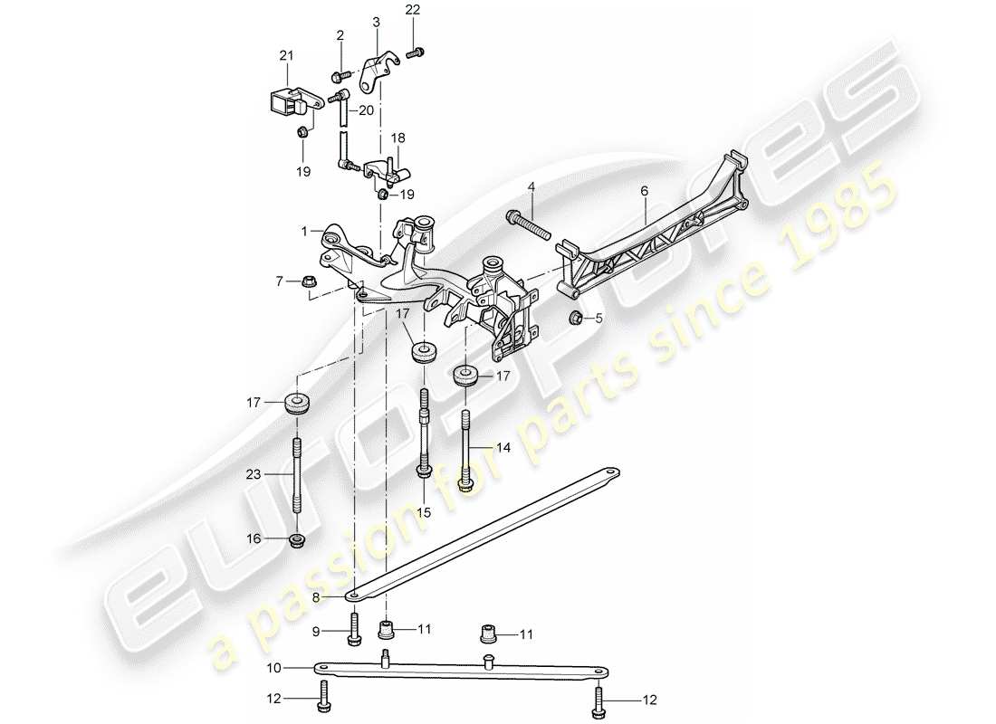 porsche 997 t/gt2 (2008) rear axle part diagram