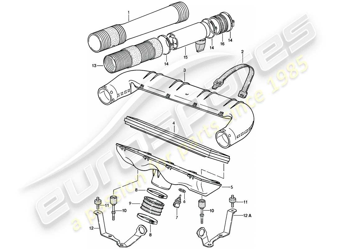 porsche 1983 (928) air cleaner - lh-jetronic - d - mj 1984>> part diagram