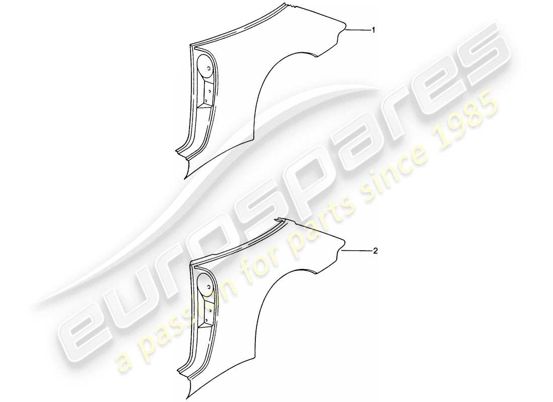 porsche 1995 (993) side panel part diagram