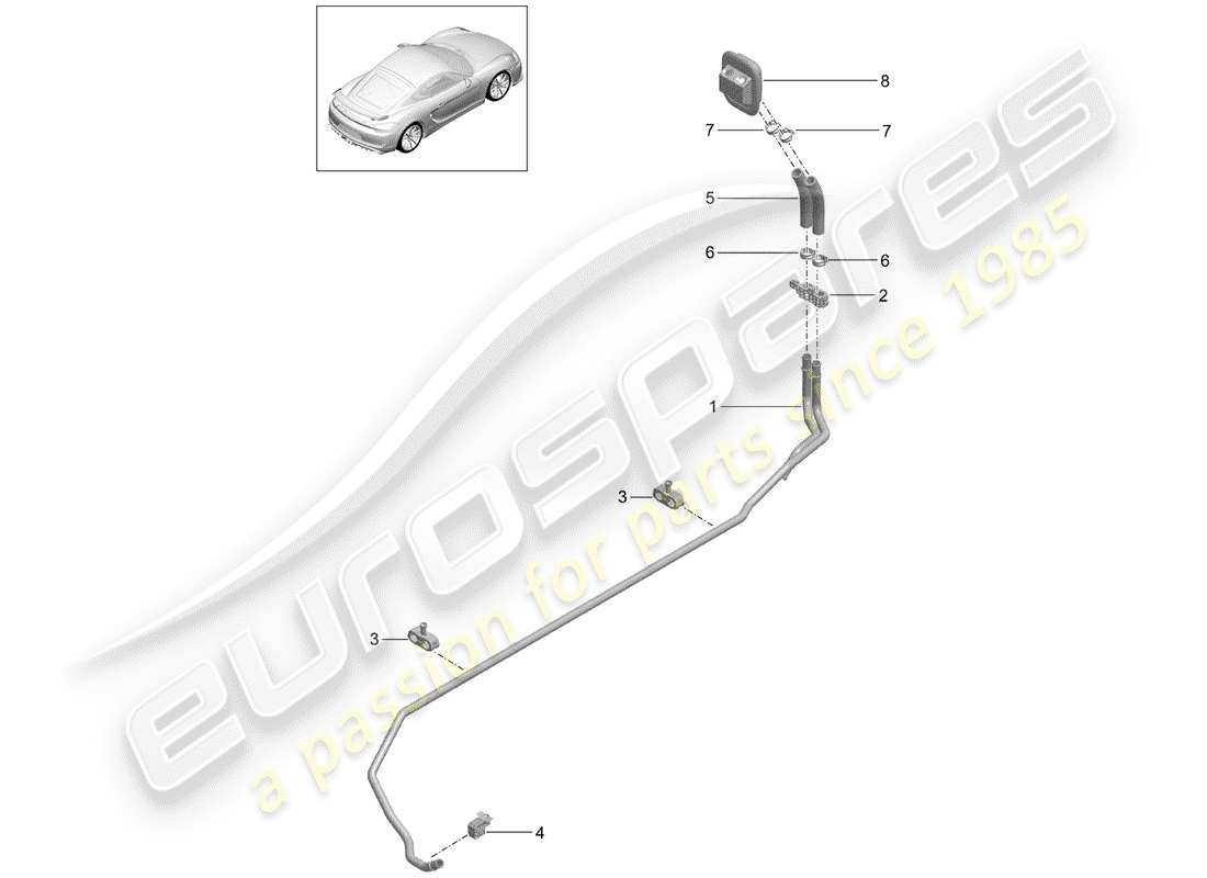 porsche 2016 (981 cayman gt4) heater part diagram