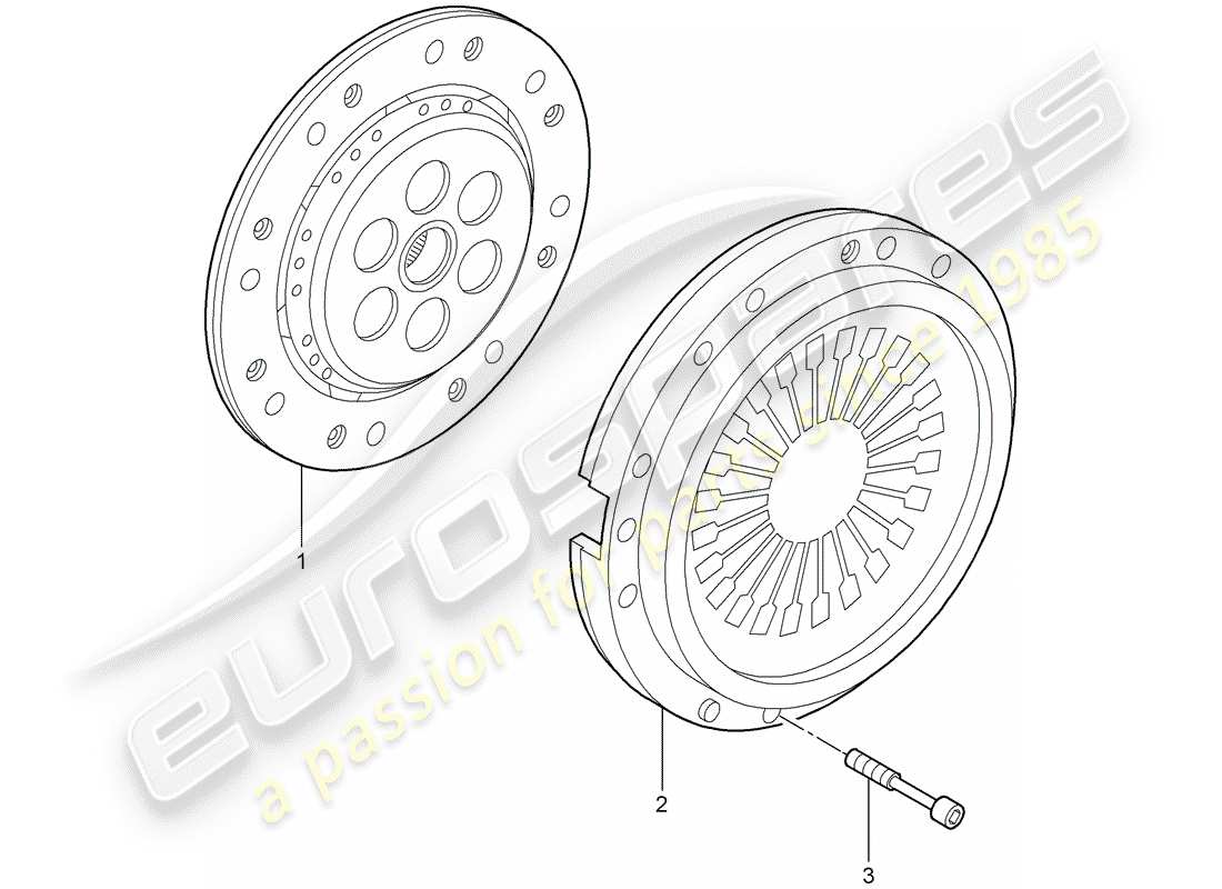 porsche 2007 (997-1 gt3) clutch parts diagram