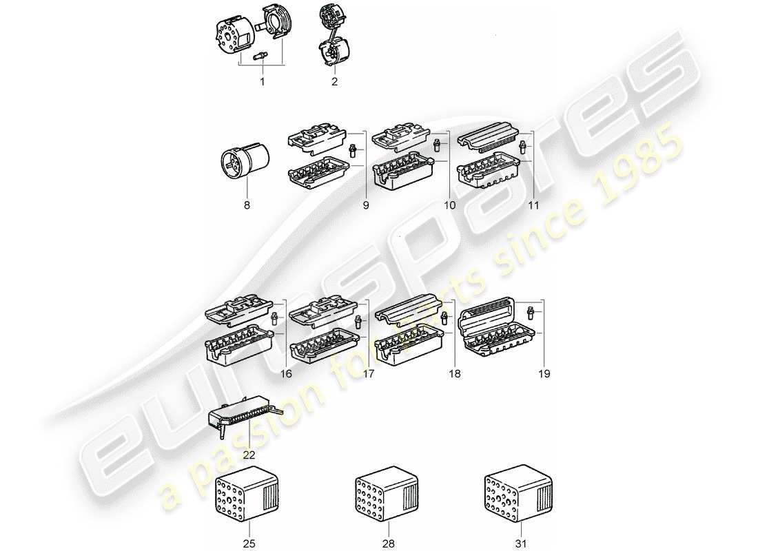 porsche 1978 (911) connector housing part diagram
