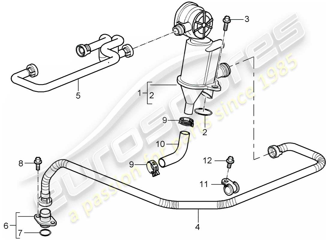 porsche 2006 (987 cayman) crankcase part diagram