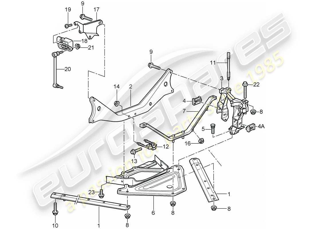porsche 2007 (987 boxster) rear axle part diagram