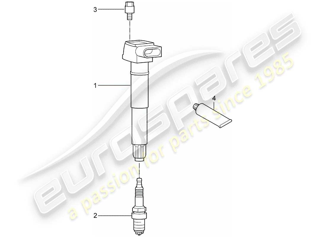 porsche cayenne e2 (2015) ignition system parts diagram