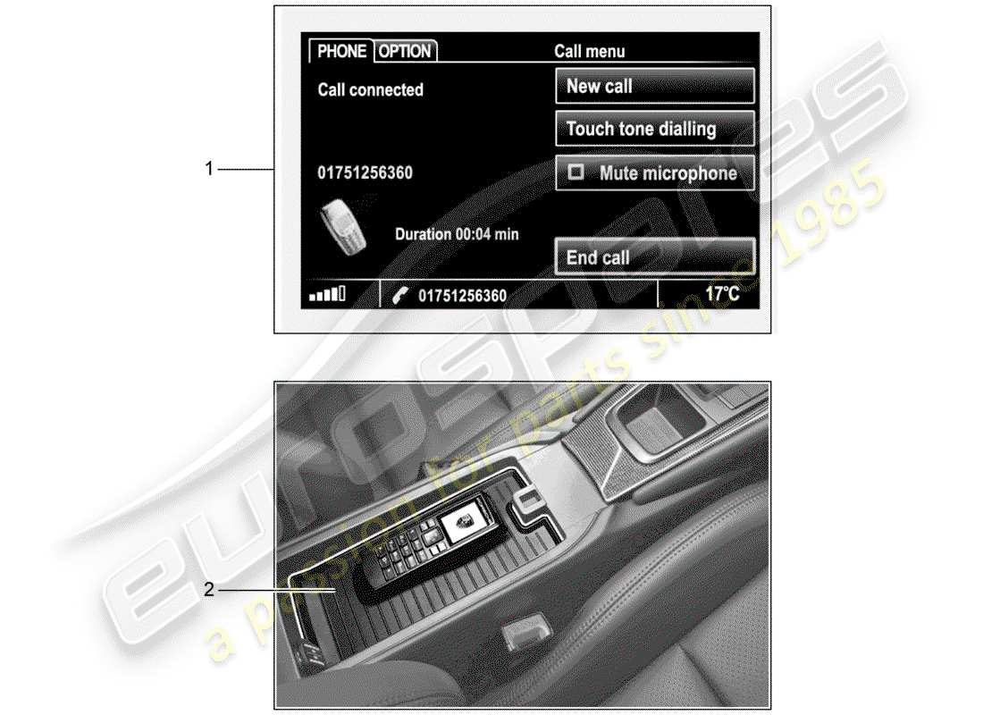 porsche 2012 (tequipment 98x/99x) installation kit part diagram