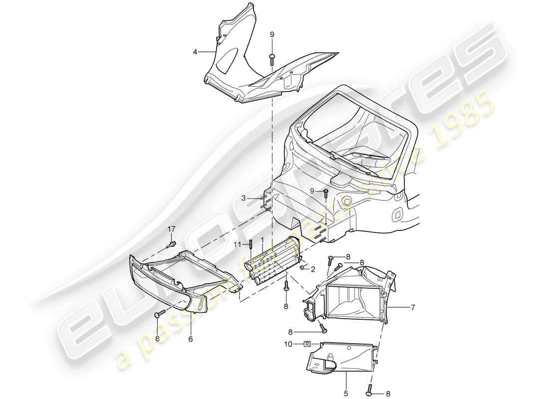 porsche 2004 (carrera gt) front end part diagram