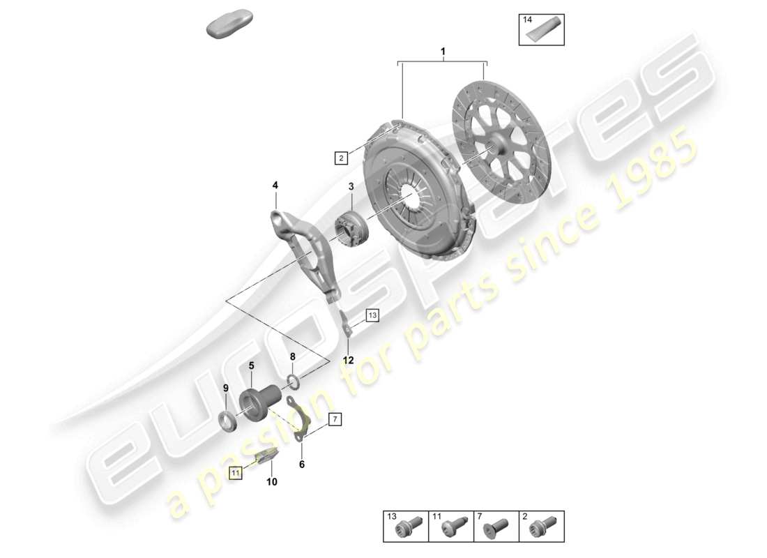 porsche 2018 (718 cayman) coupling parts diagram