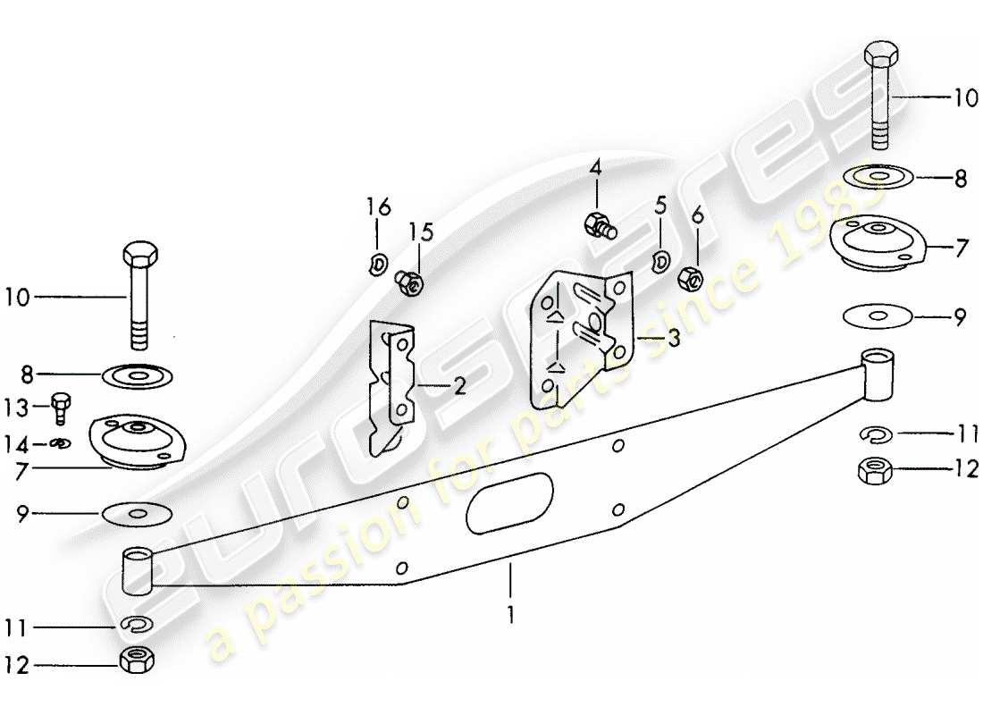 porsche 1966 (911/912) engine suspension - d >> - mj 1966 part diagram