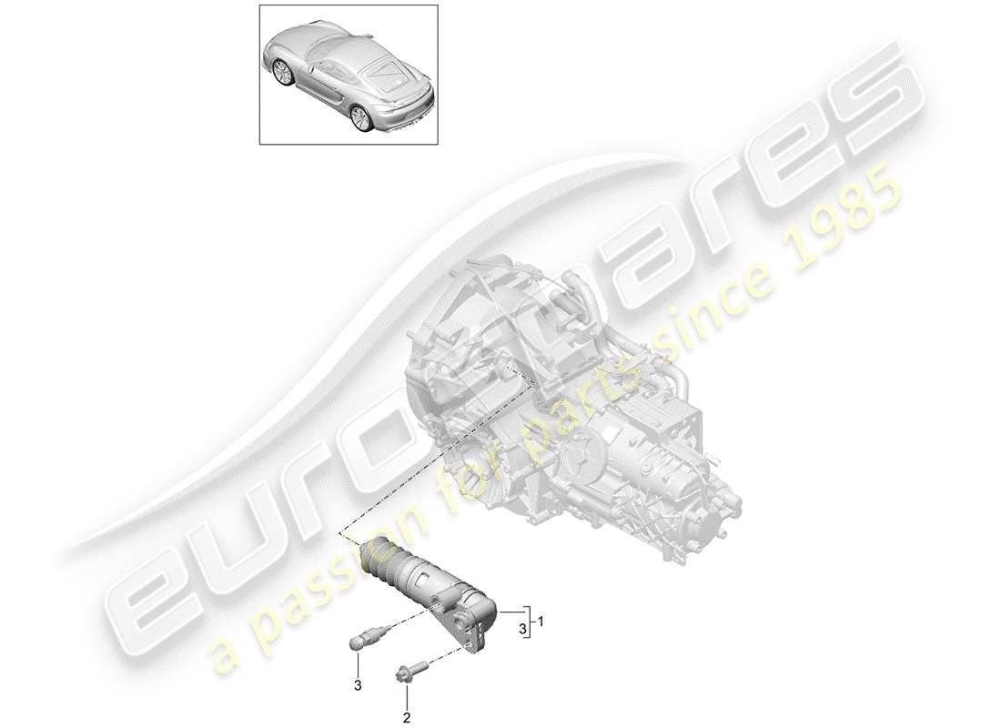 porsche 2016 (981 cayman gt4) clutch release part diagram