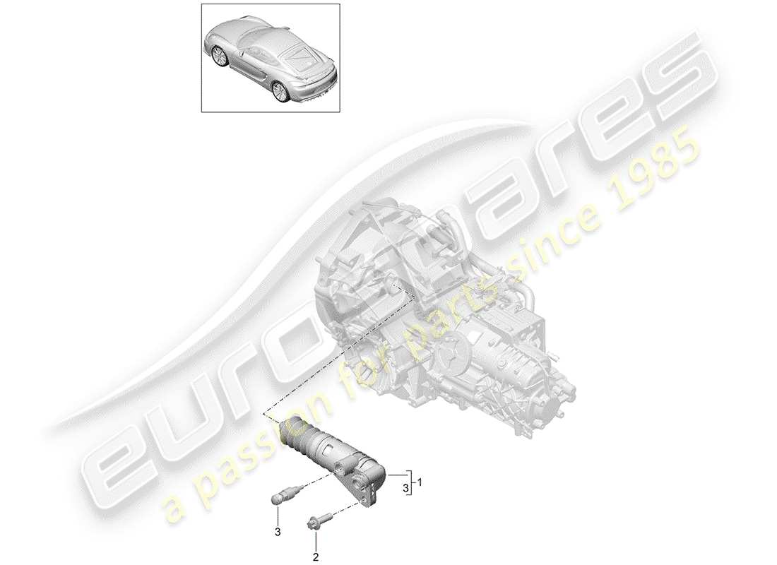 porsche cayman gt4 (2016) clutch release parts diagram