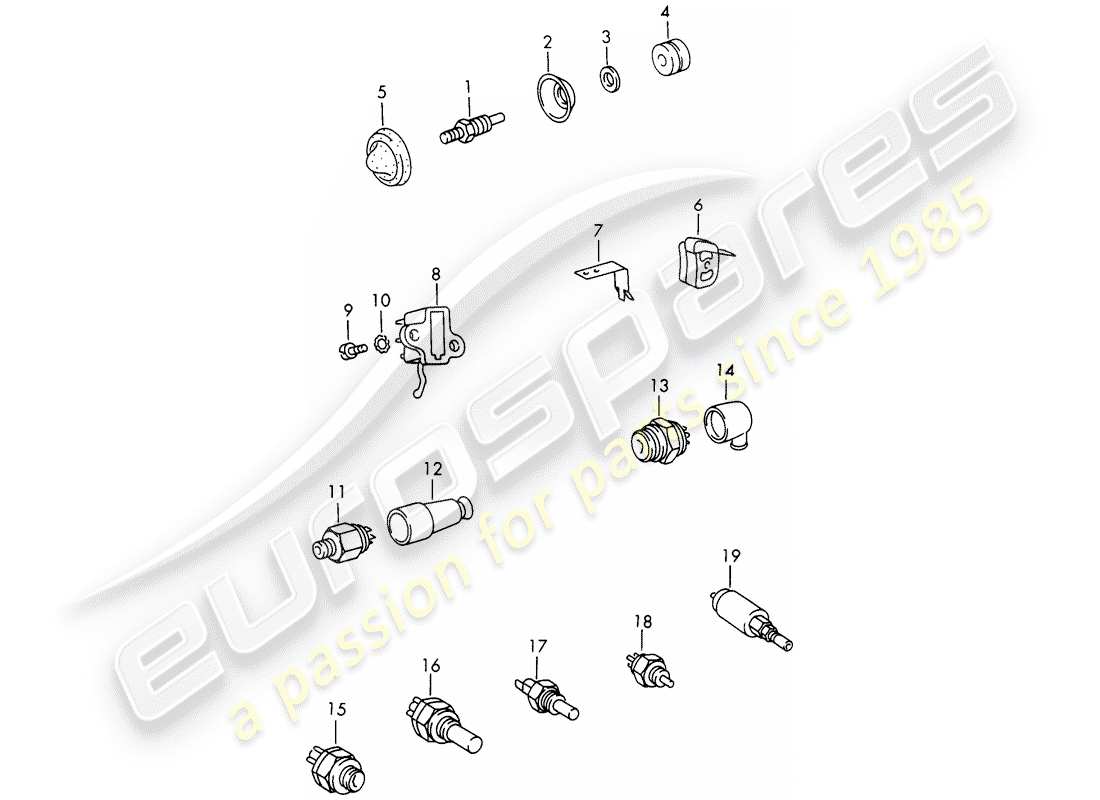 porsche 1966 (911/912) switch part diagram