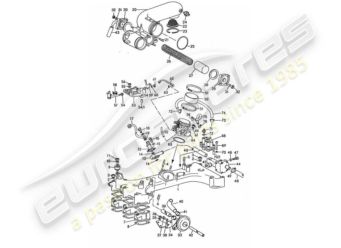 porsche 1977 (911 turbo) for - k - jetronic part diagram