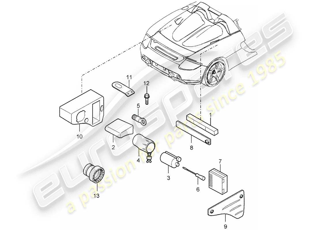 porsche 2005 (carrera gt) tool parts diagram