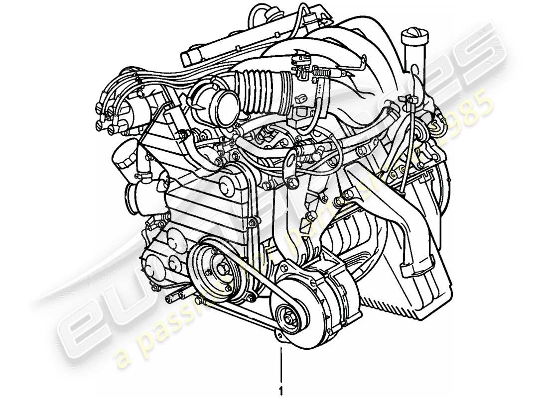 porsche 1984 (944) replacement engine part diagram