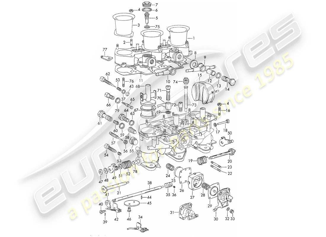 porsche 1967 (911/912) single parts - carburetor - - weber - - - 40 ida 3c-3c1 - - m 090 7001 >> - - 40 ids 3c-3c1- - m 096 0502 >> - - 40 idt/idap 3c-3c1 - - - 40 idtp 3c-3c1 - - repair set for maintenance - gasket set - see illustration: part diagram