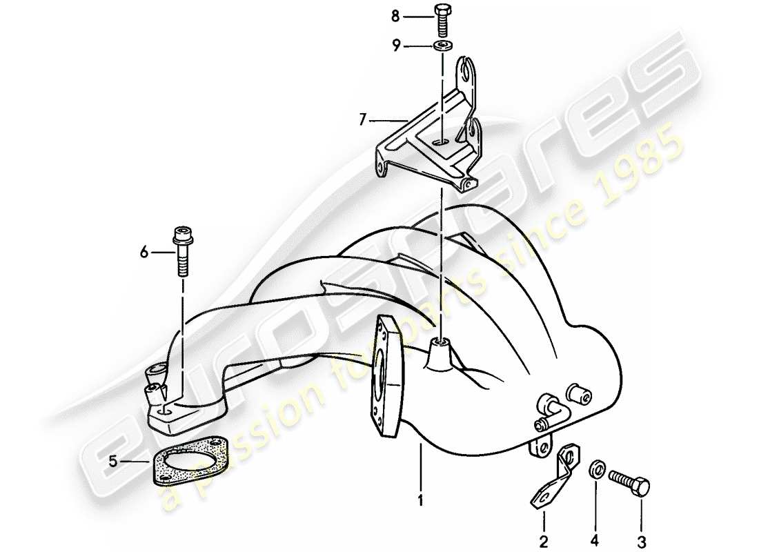porsche 1986 (924s) l-jetronic - 3 part diagram