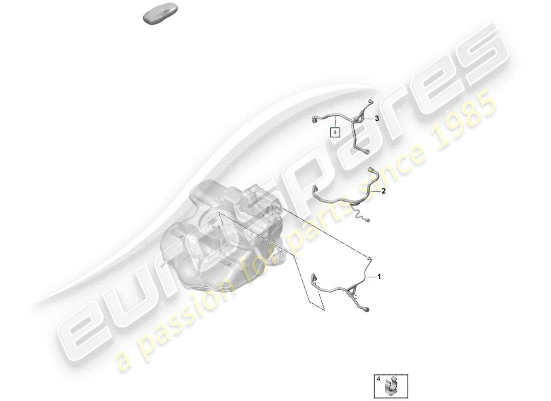 porsche 2020 (718 boxster spyder) breather line part diagram