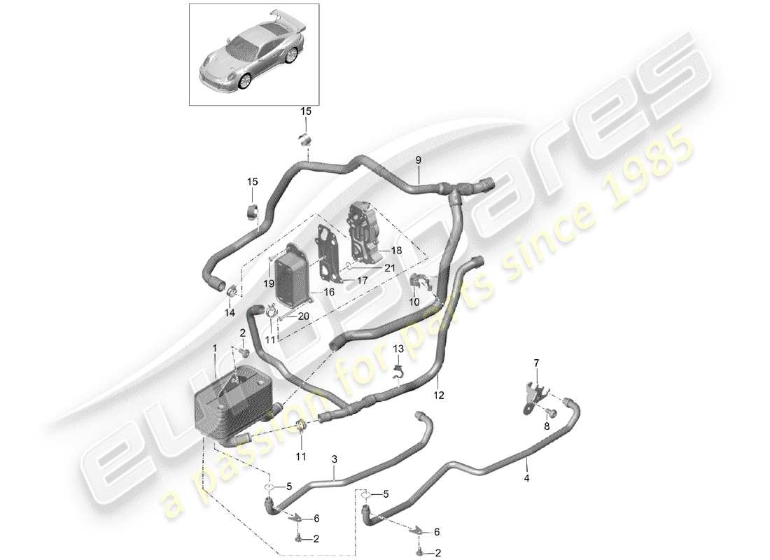 porsche 2017 (991-2 turbo) - pdk - part diagram