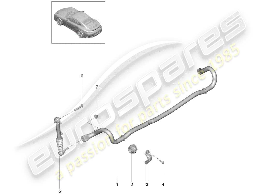 porsche 2016 (991-1 turbo) stabilizer part diagram