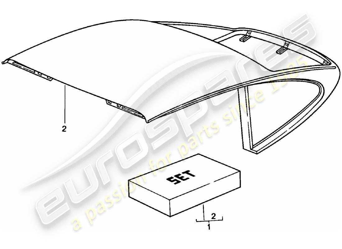 porsche 1983 (911) hardtop part diagram