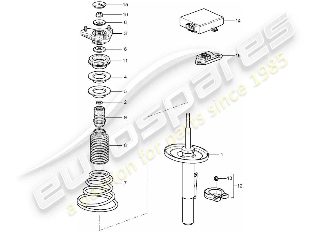 porsche 2005 (997-1) suspension parts diagram