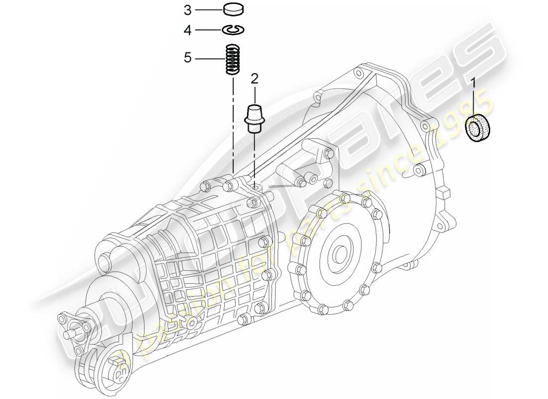 porsche 2000 (996) transmission - single parts part diagram
