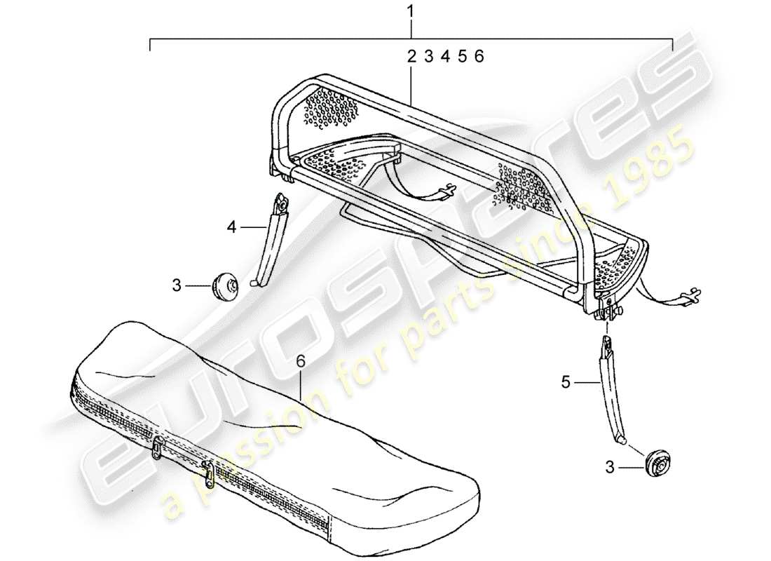 porsche 2019 (accessories) windscreen parts diagram