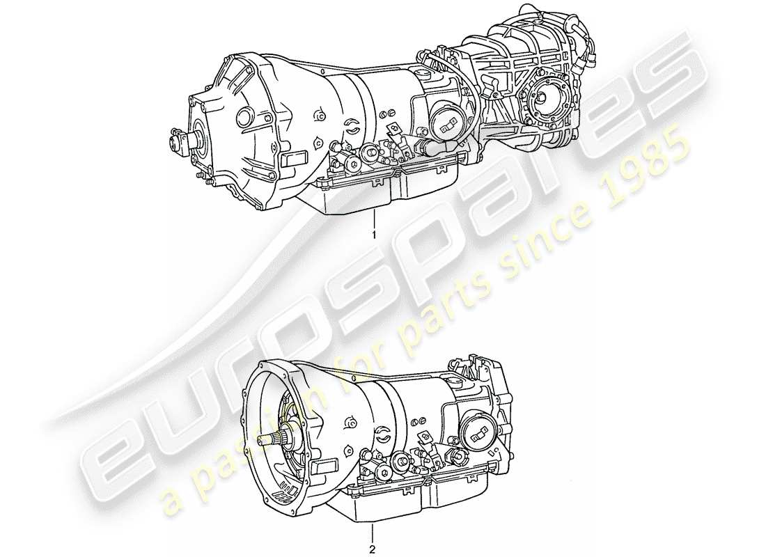 porsche 1990 (928) automatic transmission - replacement transmission part diagram