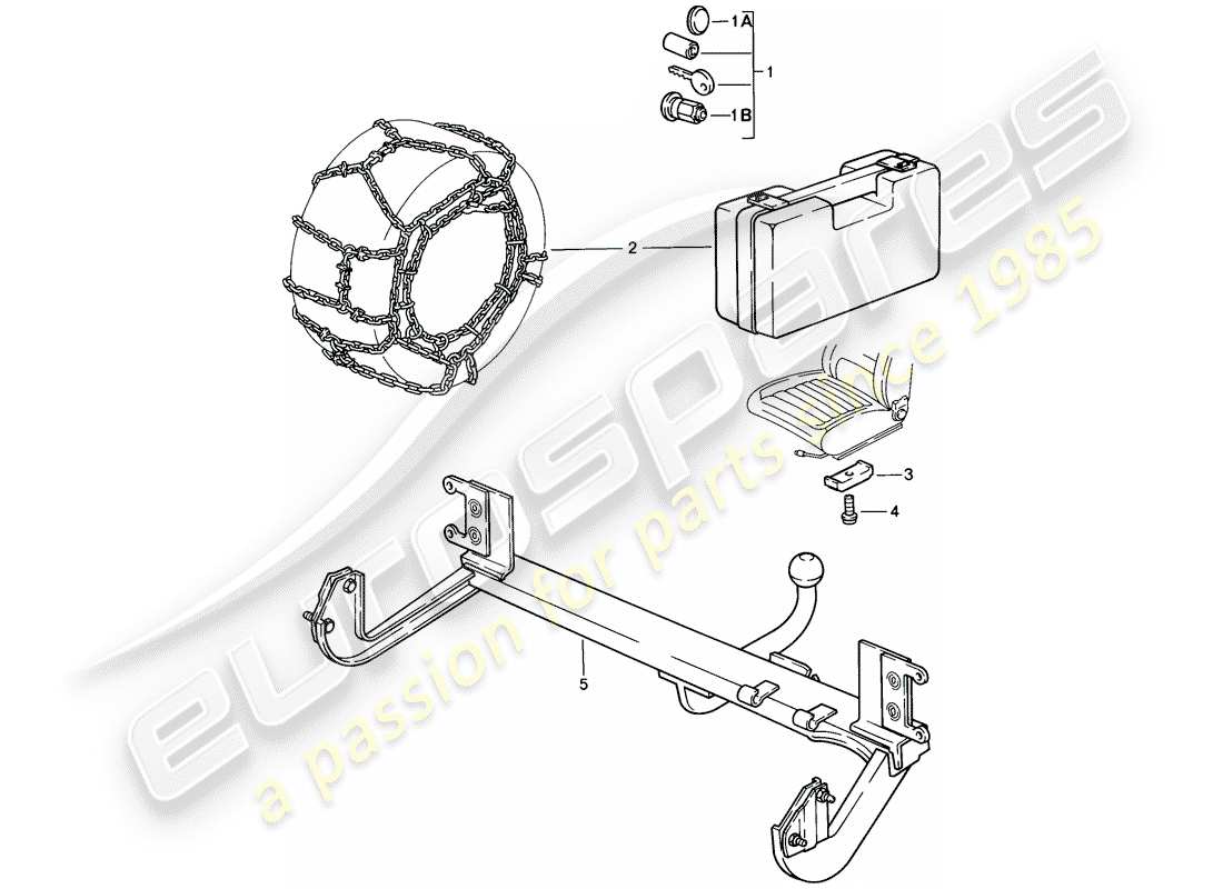 porsche 1987 (924s) accessories parts diagram