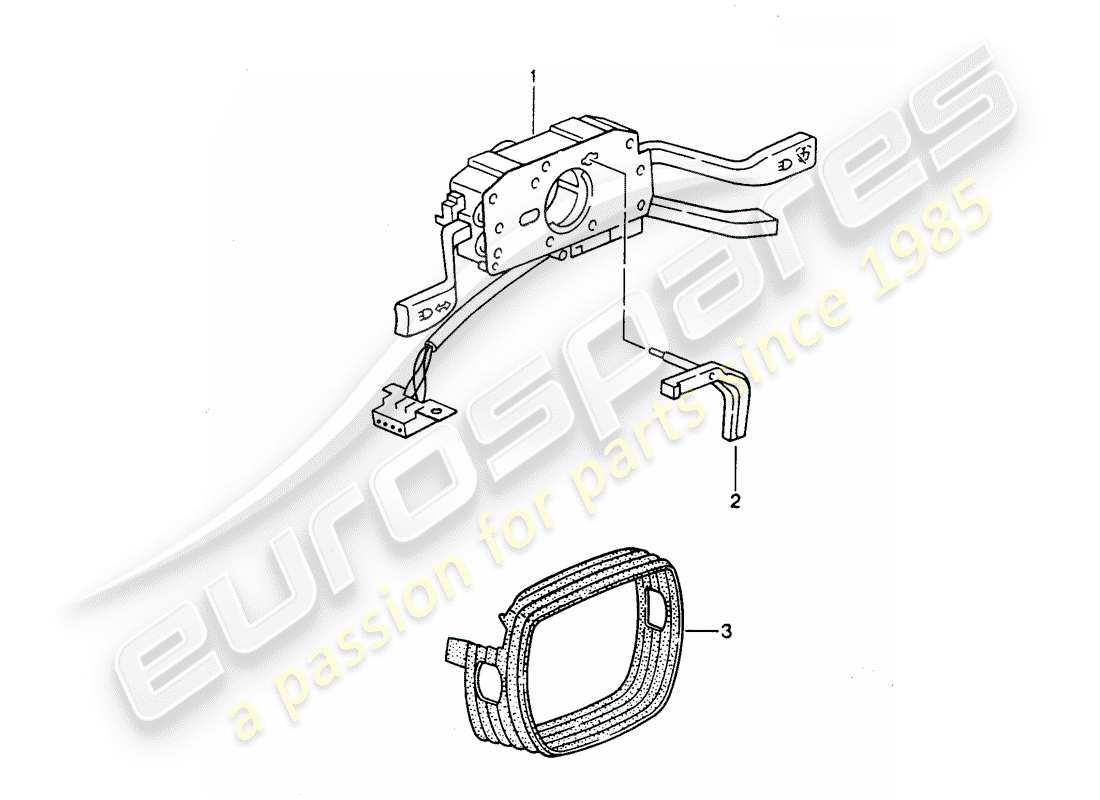 porsche 1994 (968) steering column switch parts diagram