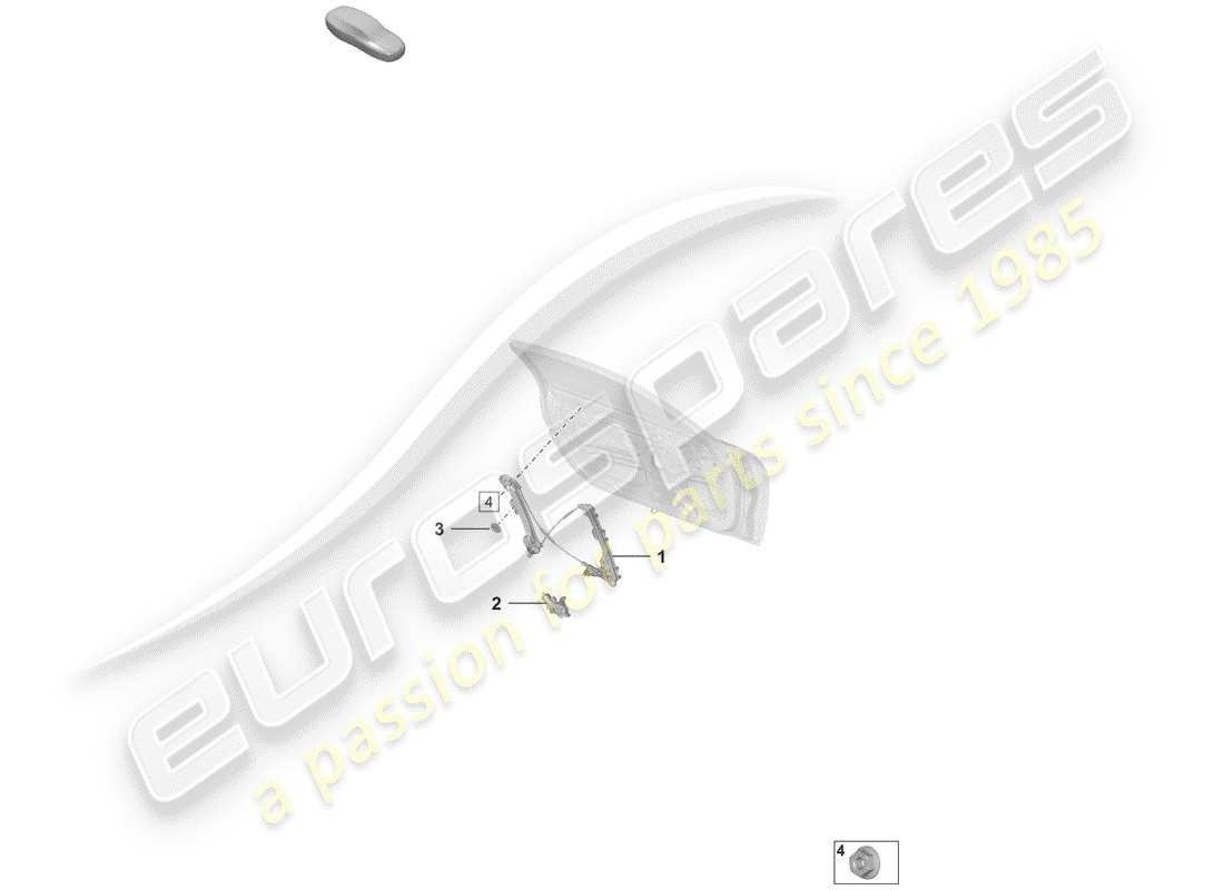 porsche 2020 (992-1) window regulator part diagram