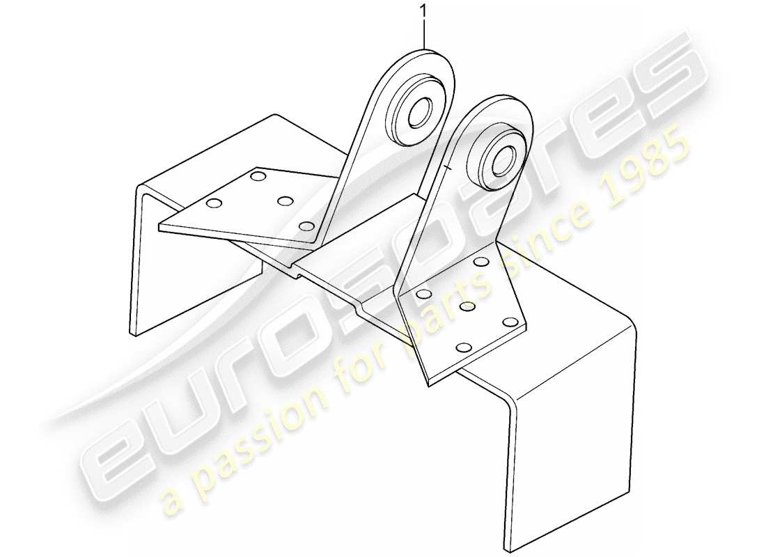 porsche 1968 (911/912) seat belt - installation kit part diagram