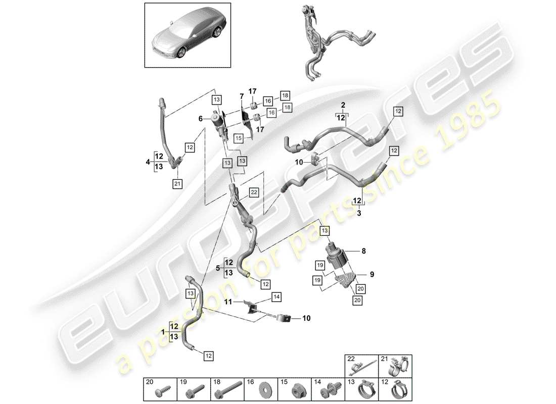 porsche 2017 (panamera 971-1) heater part diagram