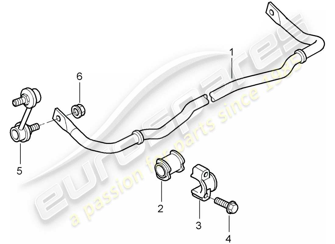porsche 2009 997-2 turbo / gt2 stabilizer part diagram