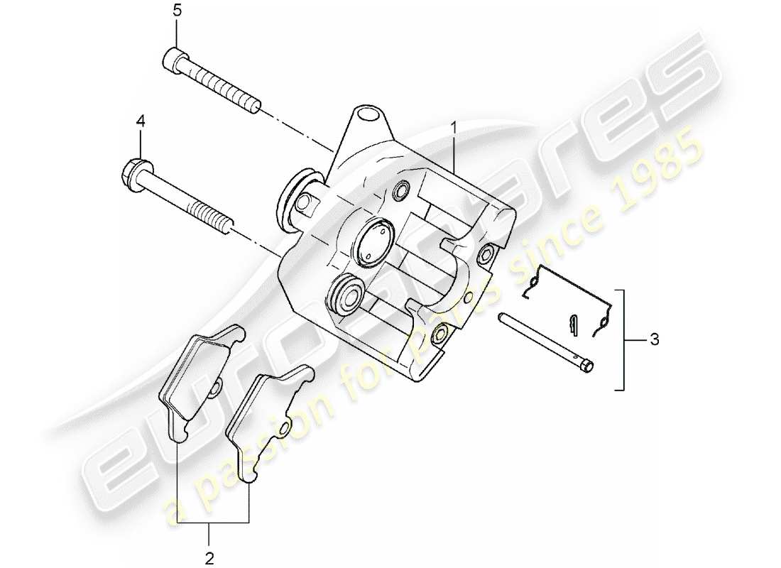 porsche 2005 (carrera gt) fixed calliper - for - handbrake part diagram