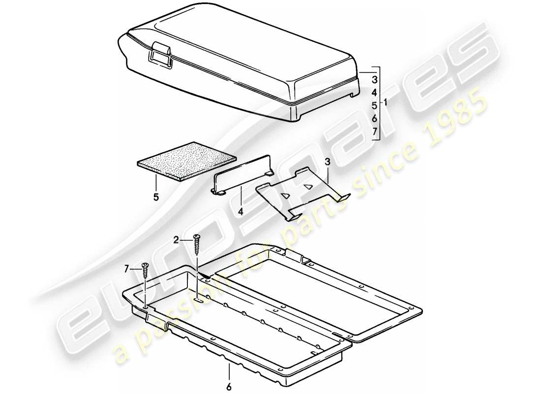 porsche 1988 (924s) cassette holder parts diagram