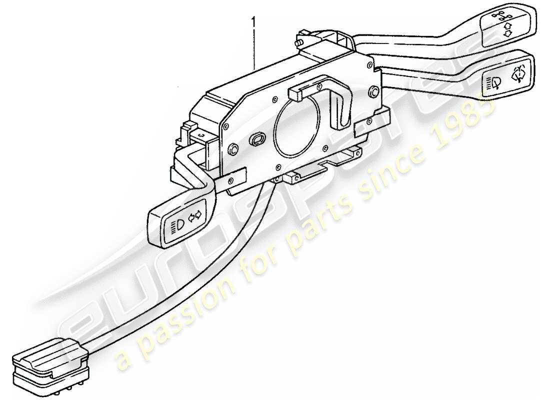 porsche 1987 (959) steering column switch parts diagram