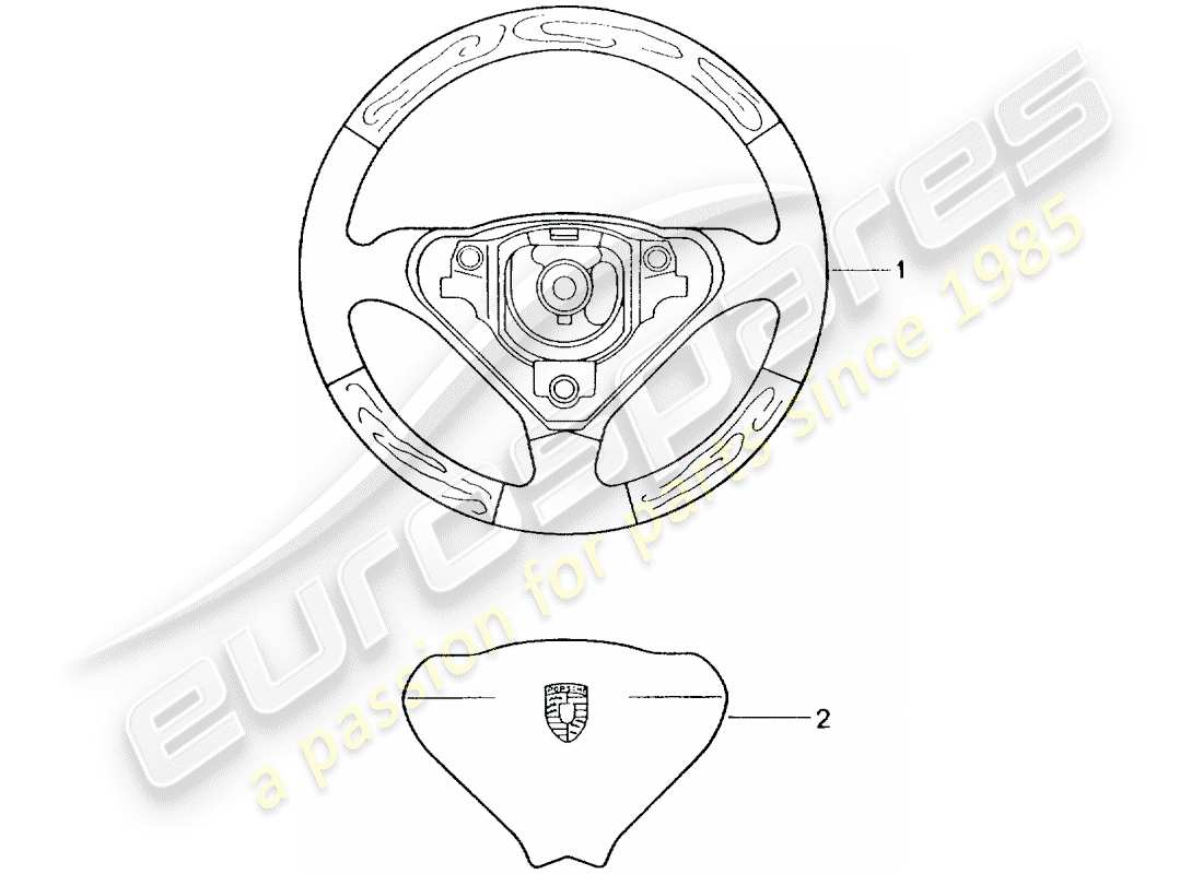 porsche 2007 (tequipment) 3-spoke parts diagram